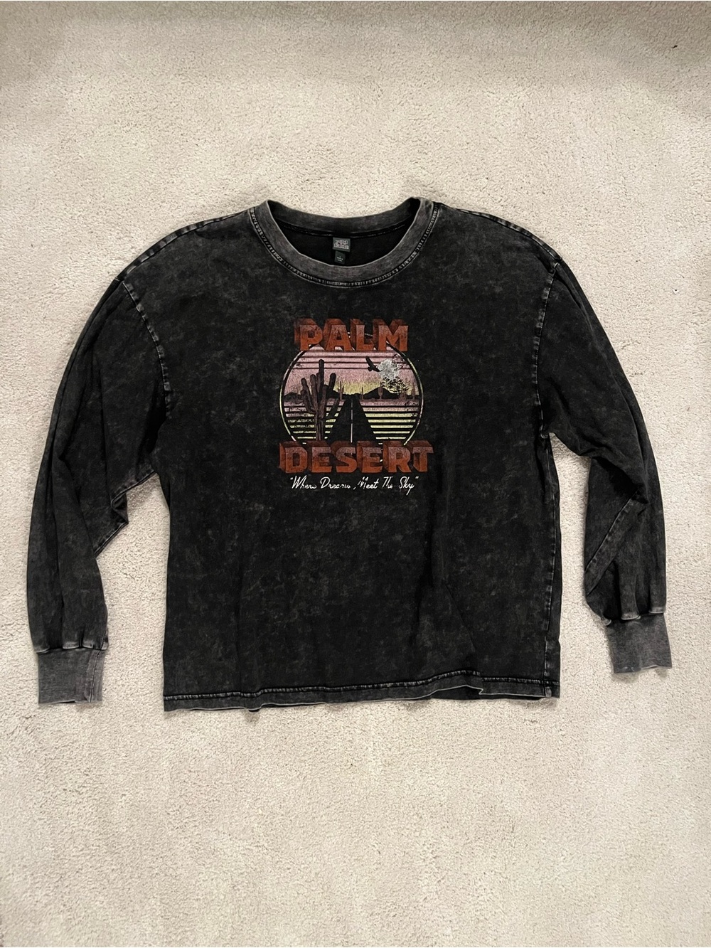 wild fable Black Mineral Wash Graphic Tee